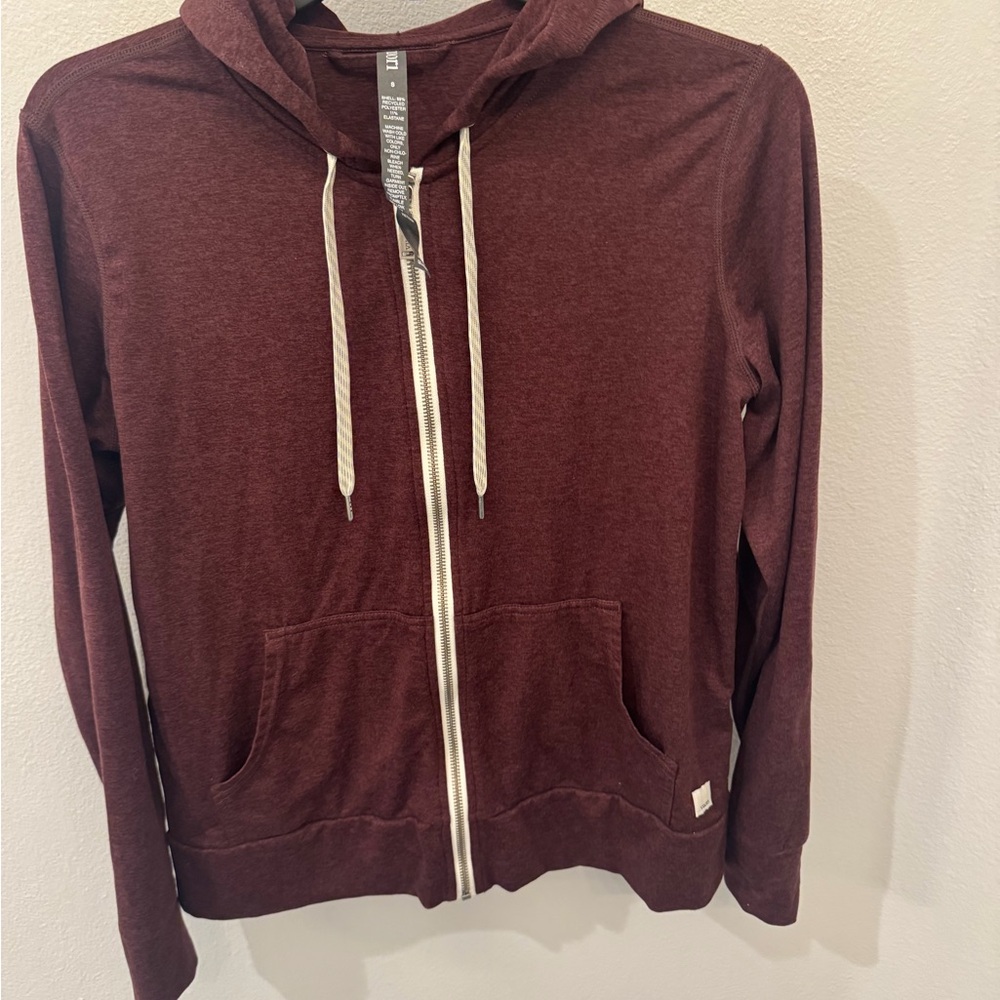 Vuori Maroon Zip-Up Hoodie